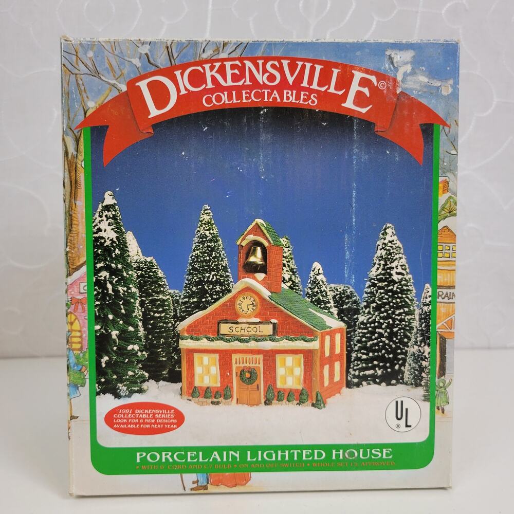 Noma‎ Kids Dickensville Collectible Lighted House / School Christmas Winter